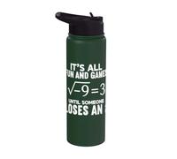 It's All Fun and Games Until Someone Loses an i Math Teacher Stainless Steel Insulated Water Bottle