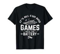 It's all fun and games until the battery dies RC boats Model T-Shirt