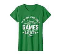 It's All Fun and Games Until The Battery Dies RC Boats Model T-Shirt, Women, Kelly Green, Large