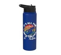It's All Fun Until You Call It Tuba Baritone Bass Player Stainless Steel Insulated Water Bottle