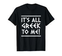 It's All Greek to Me Value Graphic T-Shirt, Men, Black, M