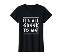 It's All Greek to Me Value Graphic T-Shirt, Women, Black, XL