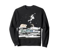 It's All Lies Skeleton Smoking In Water Under The Stars Sweatshirt
