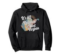 It's All Relative in West Virginia Funny WV Mountain Love Pullover Hoodie