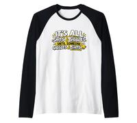 Its All Shits and Giggles Funny Adult Humor Sarcastic Saying Raglan Baseball Tee