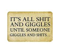 It's All Shits and Giggles Untail Someone Giggles and Shit Non-Slip Absorbent Resist Dirt Doormat Entrance Rug Inside Floor Mats for Home Bedroom Kitchen Front Porch 24X16 Inch