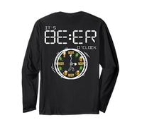 It's Always Beer O'clock Beer Time ART ON BACK Long Sleeve T-Shirt