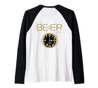 It's Always Beer O'clock Beer Time ART ON BACK Raglan Baseball Tee