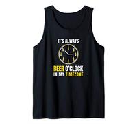 it's always beer o'clock in my timezone vintage funny beer Tank Top