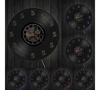 It's Always Five O'Clock Somewhere Wine O'Clock Only 5 Wall Watch Made Of Real Vinyl Record Wall Clock Wine Lover Man Cave Gift With LED