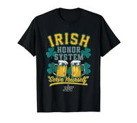 It's Always Sunny in Philadelphia Irish Honor System Logo T-Shirt, Men, Black, Medium
