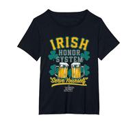 It's Always Sunny in Philadelphia Irish Honor System Logo T-Shirt, Women's Plus, Black, 4X