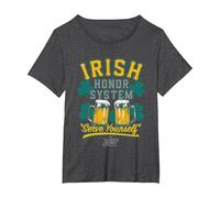 It's Always Sunny in Philadelphia Irish Honor System Logo T-Shirt, Women's Plus, Dark Heather Grey, 1X