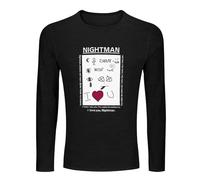 Its Always Sunny in Philadelphia Nightman Note Lyrics Men's Tee Crewneck Long Sleeve Unisex 100% Cotton T Shirt Black M
