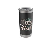 It's Always Tea time Alice in Wonderland Mad Hatter Quote Stainless Steel Insulated Tumbler