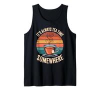 It's always tea time somewhere Retro Tea Drinker Tank Top