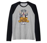 It's an Irish Wolfhound Day Cute Puppy Cartoon Pet Dog Breed Raglan Baseball Tee