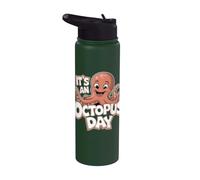 Its an Octopus Day Cute Animal Funny Cartoon Kids Ocean Stainless Steel Insulated Water Bottle