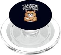 It's Annoying Morning Before You're Rested Grumpy Chubby Cat PopSockets PopGrip for MagSafe