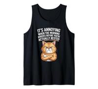 It's Annoying Morning Before You're Rested Grumpy Chubby Cat Tank Top