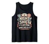 It's Awesome RN Medical Healthcare Night Shift Nurse Tank Top