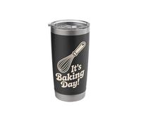 It's Baking Day Whisk Pastry Chef Home Cooking Kitchen Bake Stainless Steel Insulated Tumbler
