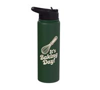 It's Baking Day Whisk Pastry Chef Home Cooking Kitchen Bake Stainless Steel Insulated Water Bottle