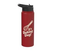 It's Baking Day Whisk Pastry Chef Home Cooking Kitchen Bake Stainless Steel Insulated Water Bottle