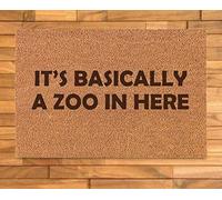 It's Basically A Zoo in Here Non Slip Rubber Backed Entryway Rugs for Indoor Outdoor Entrance Floor Door Mat Dries Quickly Kitchen Mat Natural Durable Easy to Maintain 24x16 Inch