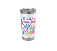 It's Beautiful Day for Learning Tie Dye Back to School Stainless Steel Insulated Tumbler