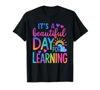 It's Beautiful Day for Learning Tie Dye Back to School T-Shirt