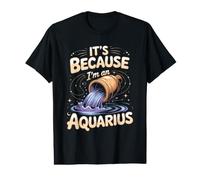 It's Because I'm an Aquarius Zodiac Astrology Value Graphic T-Shirt