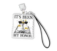 It's Been My Honor Kindle Charms, Dust Plug Charm 1.5 Inches Fourth Wing Book Lover Romantasy Lightning/Type C Charging Port With Strap Acrylic Material Accessories for Phone, Kindle, E-Reader Gifts