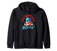 Its Beer Can Not Beer Cant Funny Party Drinking Joke Zip Hoodie