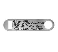 Its Beer Oclock for This Skittles Player Personalised Beer Bottle Opener Gift