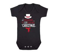 It's Beginning to Look a lot Like Christmas Snowman Baby Grow Vest, 3-6 Months, Black