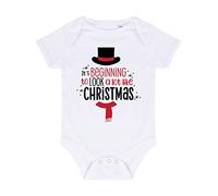 It's Beginning to Look a lot Like Christmas Snowman Baby Grow Vest, 3-6 Months, White