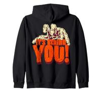 "Its Behind You"! Halloween s Spooky Claw Hand Zip Hoodie
