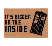 It'S Bigger On The Inside Funny Sci Fi Geek Science Fiction Fan Door Mat Non Slip Floor Mats Absorbent Welcome Mat For Dogs Front Door Laundry Room 40 X 60Cm