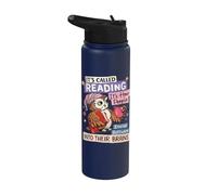 It's Called Reading Owl Design for Book Lovers Stainless Steel Insulated Water Bottle