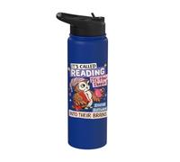It's Called Reading Owl Design for Book Lovers Stainless Steel Insulated Water Bottle