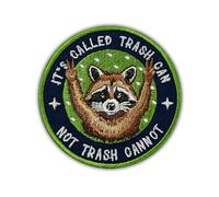 It's Called Trash Can Not Trash Cannot Embroidered Patch Sarcasm Raccoon Embroidery Patches Funny Humor Raccoon Meme Iron On Sew On Patches for Clothes Backpacks Jeans Gifts for Women Men 3x3 Inches