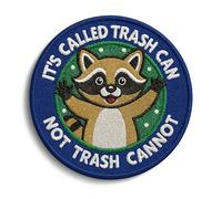 It's Called Trash Can Not Trash Cannot Iron On Patches - Iron On,Sew On Morale Patch - Decorative Patches for Vest, DIY Applique, Trucker Hats, Clothes, Backpack Raccoon Patch Size 3 Inches