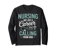 It's Calling from God Jesus Faith God CNA Christian Nurse Long Sleeve T-Shirt