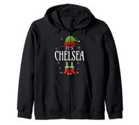 It's Chelsea Elf Funny Personalized Name Christmas Chelsea Zip Hoodie