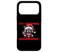 IT'S CHRISTMAAAAAS! Funny Christmas Santa Claus Raccoon Meme Case for iPhone 17 Pro Max