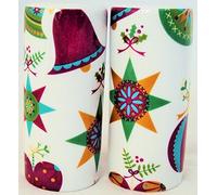 It's Christmas Salt & Pepper Set Xmas Round Cruet Set Hand Decorated UK Free UK Delivery