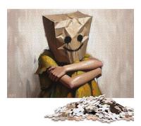 It's Cold Summer Life A Sad Samiling Paper Bag Head Portrait Puzzles 500 Pieces Wooden Puzzles for Adults & Teenager Learning Educational Toys 500pcs (52x38cm)