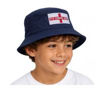 It's Coming Home England Football Bucket Hat for Kids | Embroidered Soccer Sun Hat Blue