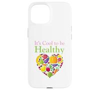It's Cool To Be Healthy -Love Vegan, Animal Vegetarian Peace Case for iPhone 15
